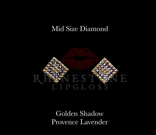 Diamond 3-Color  Mid Size-  Golden Shadow Outline, Provence Lavender Center, Golden Shadow Fill