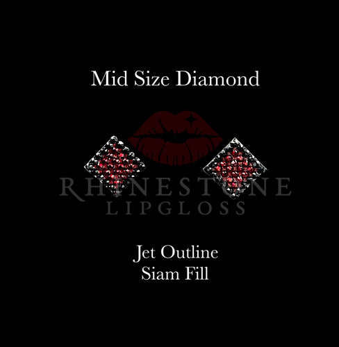 Diamond Mid Size - Jet Outline, Siam Fill