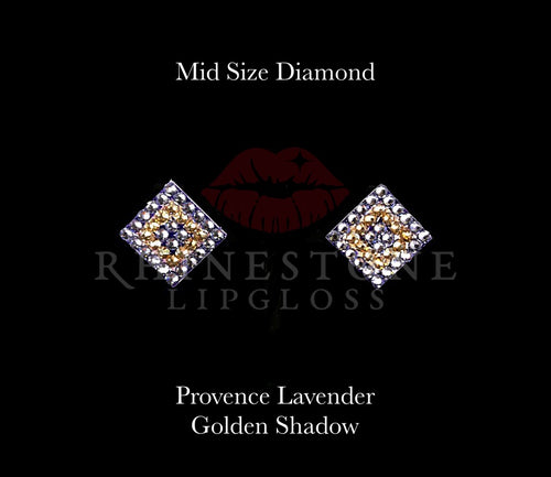 Diamond 3-Color Mid Size -  Provence Lavender Outline, Golden Shadow Center, Provence Lavender Fill