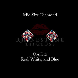 Diamond Mid Size  Confetti - Red, White, Blue