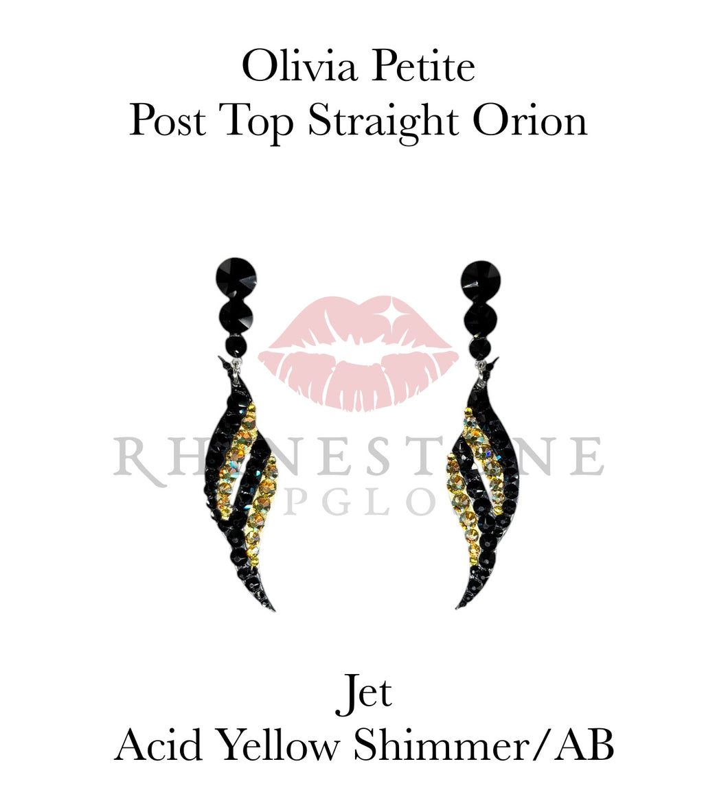 Olivia Petite Exclusive Post Top from Straight Orion - Jet, Acid Yellow Shimmer/AB