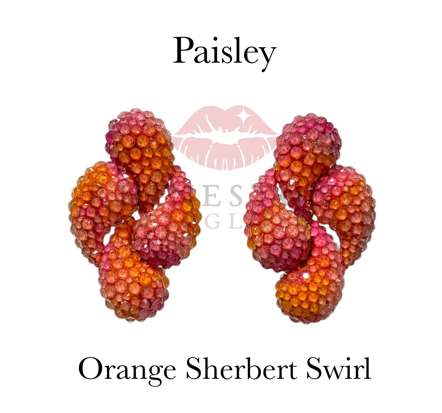 Paisley Exclusive - Orange Sherbert Swirl Earrings