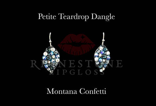 Petite Dangle Teardrop Confetti Montana