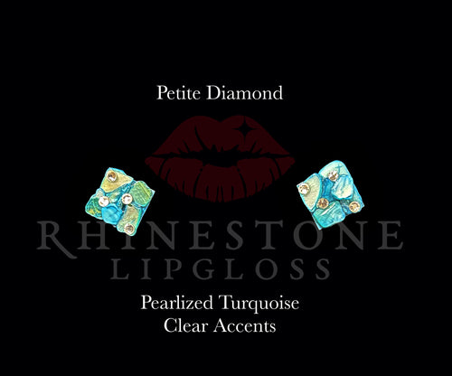 Diamond Petite Pearlized Natural Turquoise, Clear Accents