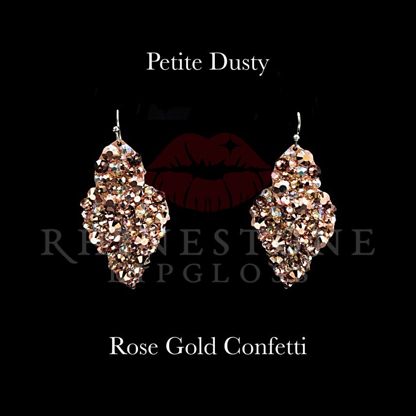 Dusty Rose Rhinestone Petite Dusty Confetti - Rose Gold – Rhinestone Lipgloss