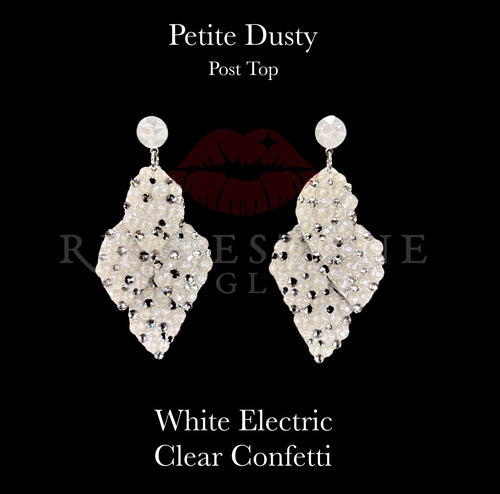 Petite Dusty Post Top White Electric Clear Confetti