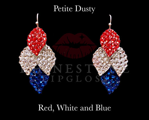 Petite Dusty Ombre' Red, White, Capri Blue