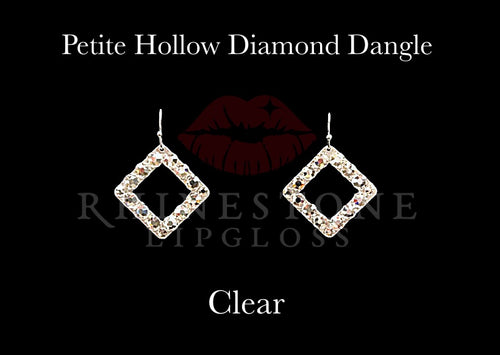 Petite Hollow Diamond Dangle - Clear