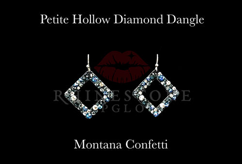 Petite Hollow Diamond Dangle - Confetti Montana