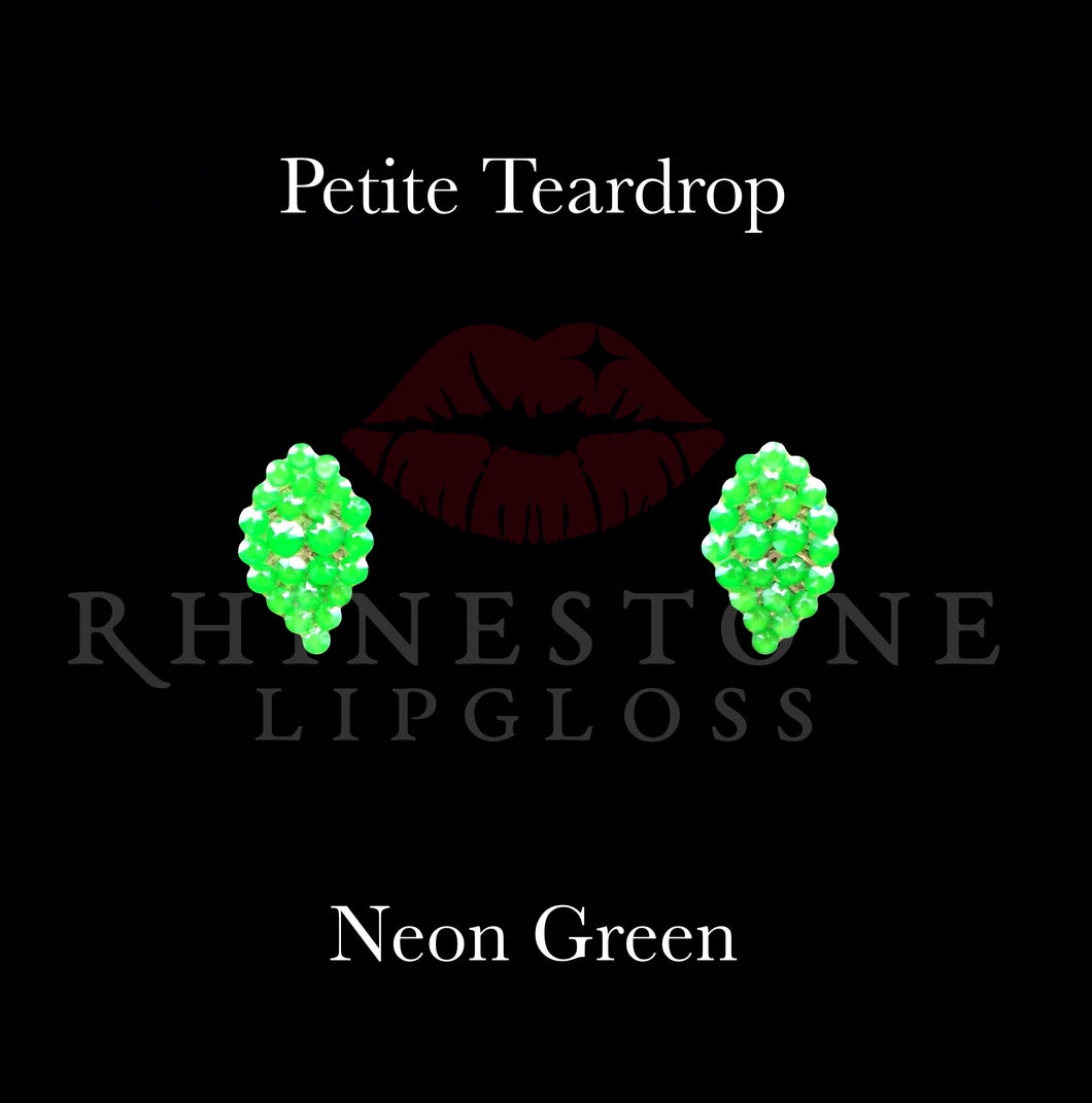 Petite Teardrop Neon Green