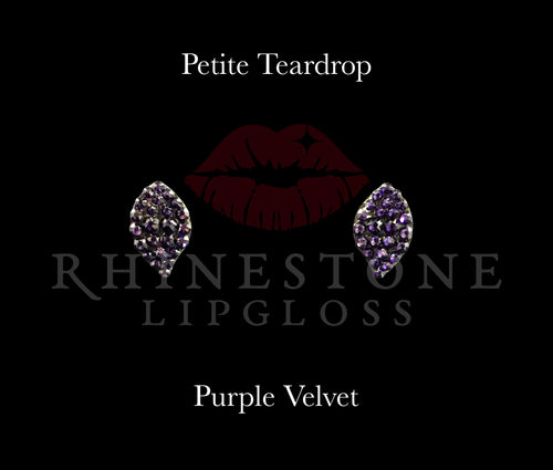 Petite Teardrop Purple Velvet