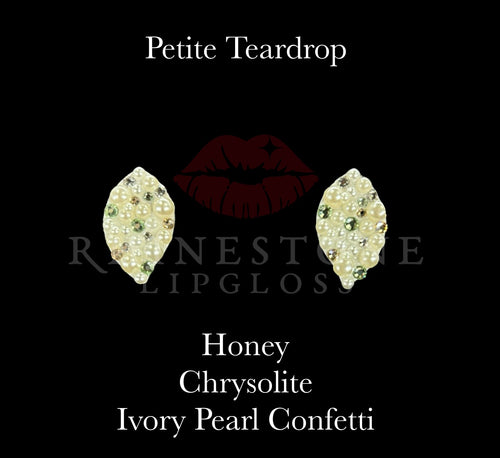 Petite Teardrop Confetti - Ivory Pearl, Honey, Chrysolite