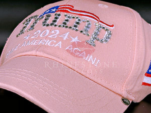 Pink Embellished Trump Hat