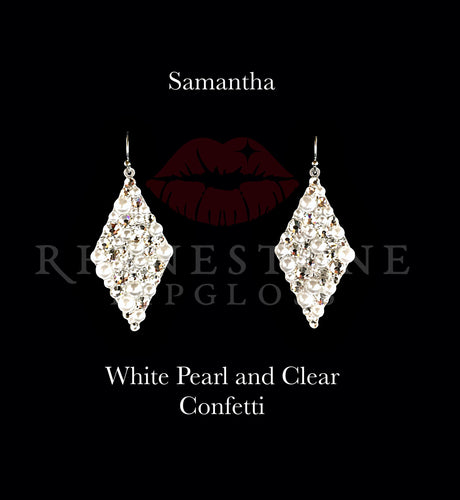 Samantha Confetti in White Pearl and Clear