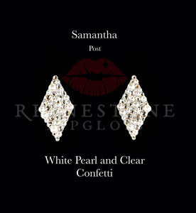 Samantha Confetti in White Pearl and Clear