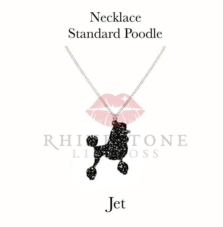 Standard Poodle Necklace Exclusive - Jet