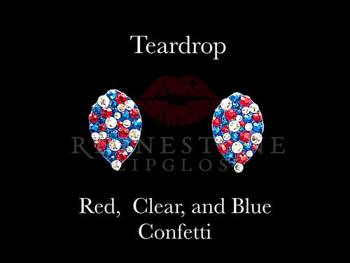 Teardrop Red, White, & Blue Confetti