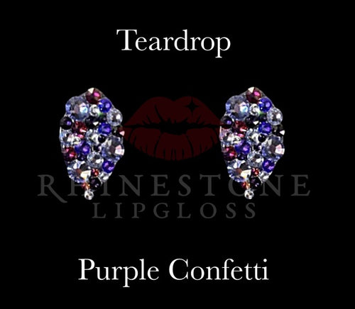 Teardrop Purple Confetti