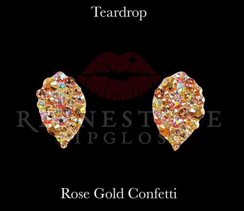 Teardrop Confetti Rose Gold