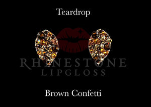 Teardrop Brown Confetti