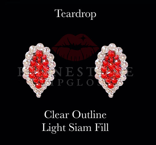 Teardrop Clear Outline Light Siam Fill