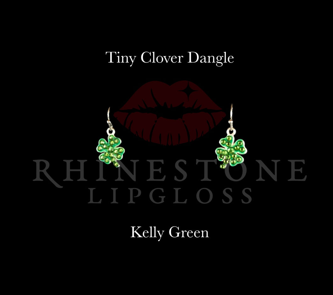 Tiny Clover Dangle Kelly Green