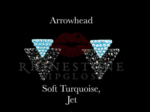 Arrowhead Dangle Dual Color Jet, Soft Turquoise Top