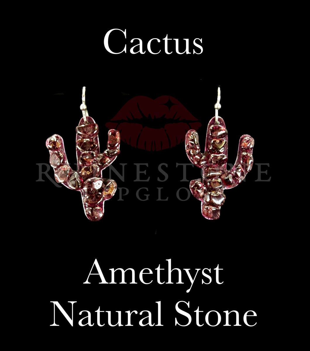 Cactus - Amethyst Natural Stone