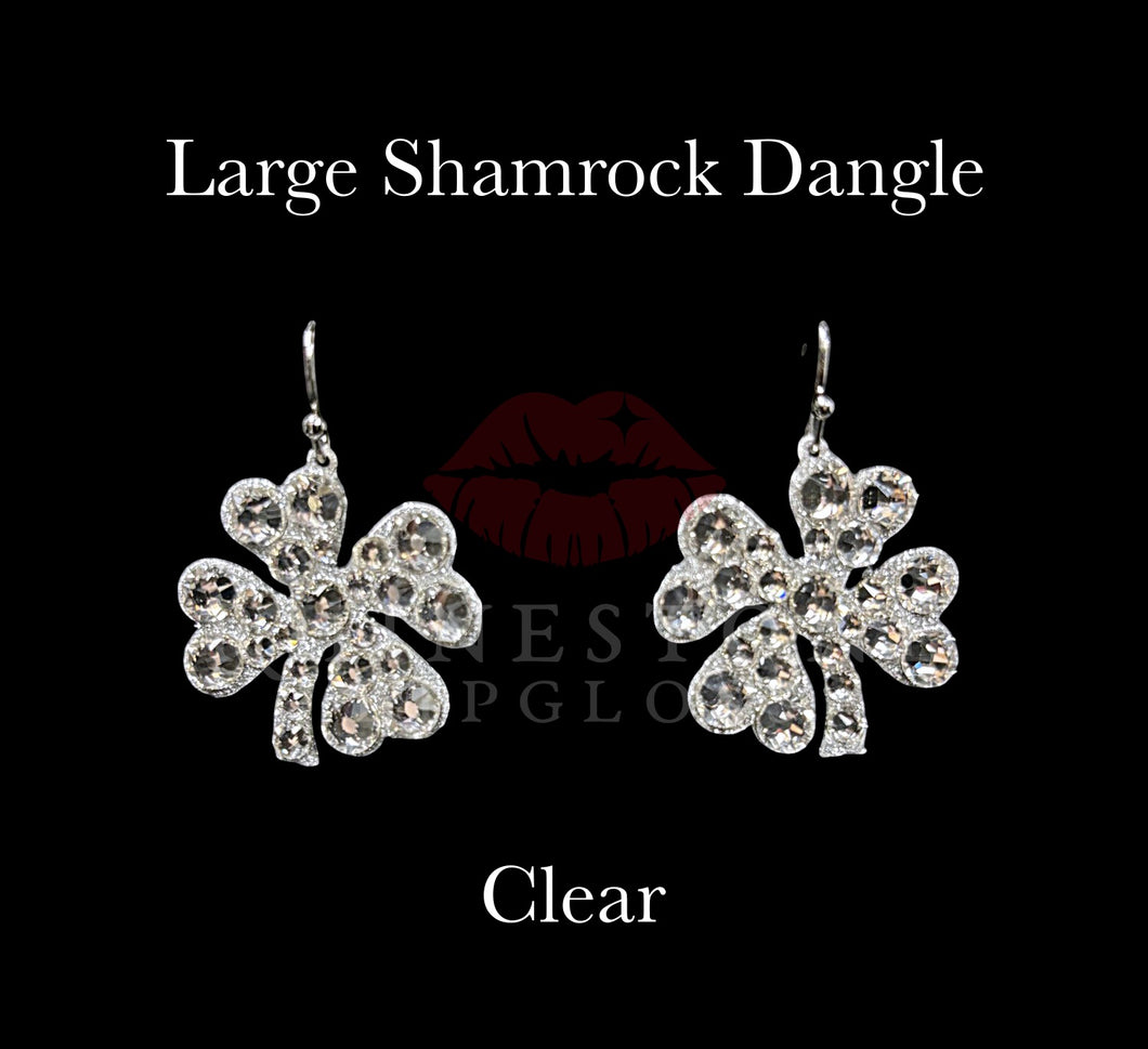 Shamrock Dangle - Clear Large Stone