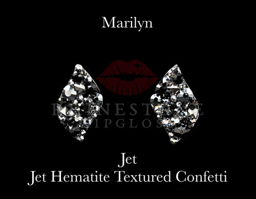 Marilyn Confetti - Jet, Jet Hematite Texture