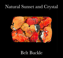 Belt Buckle and Bolo Set Natural Sunset and Crystal