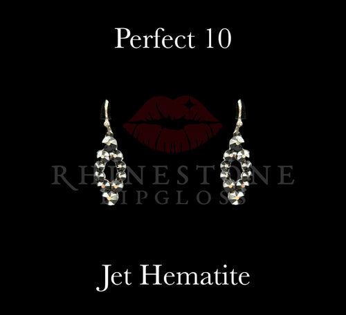Perfect Ten Anniversary Earrings - Jet Hematite SW