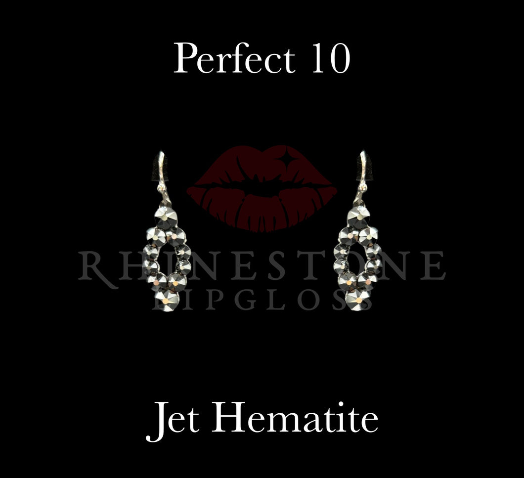 Perfect Ten Anniversary Earrings - Jet Hematite SW