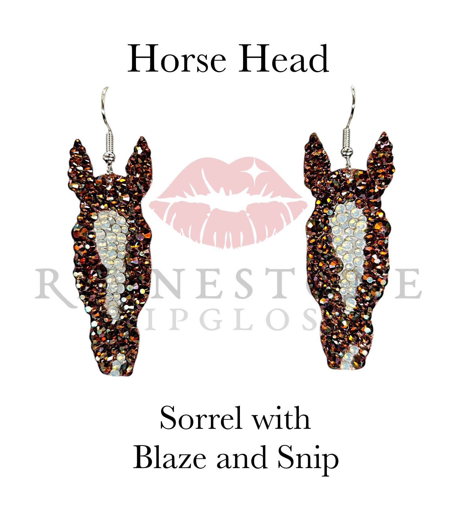 Horse Head Exclusive Sorrel with Blaze and Snip Earrings