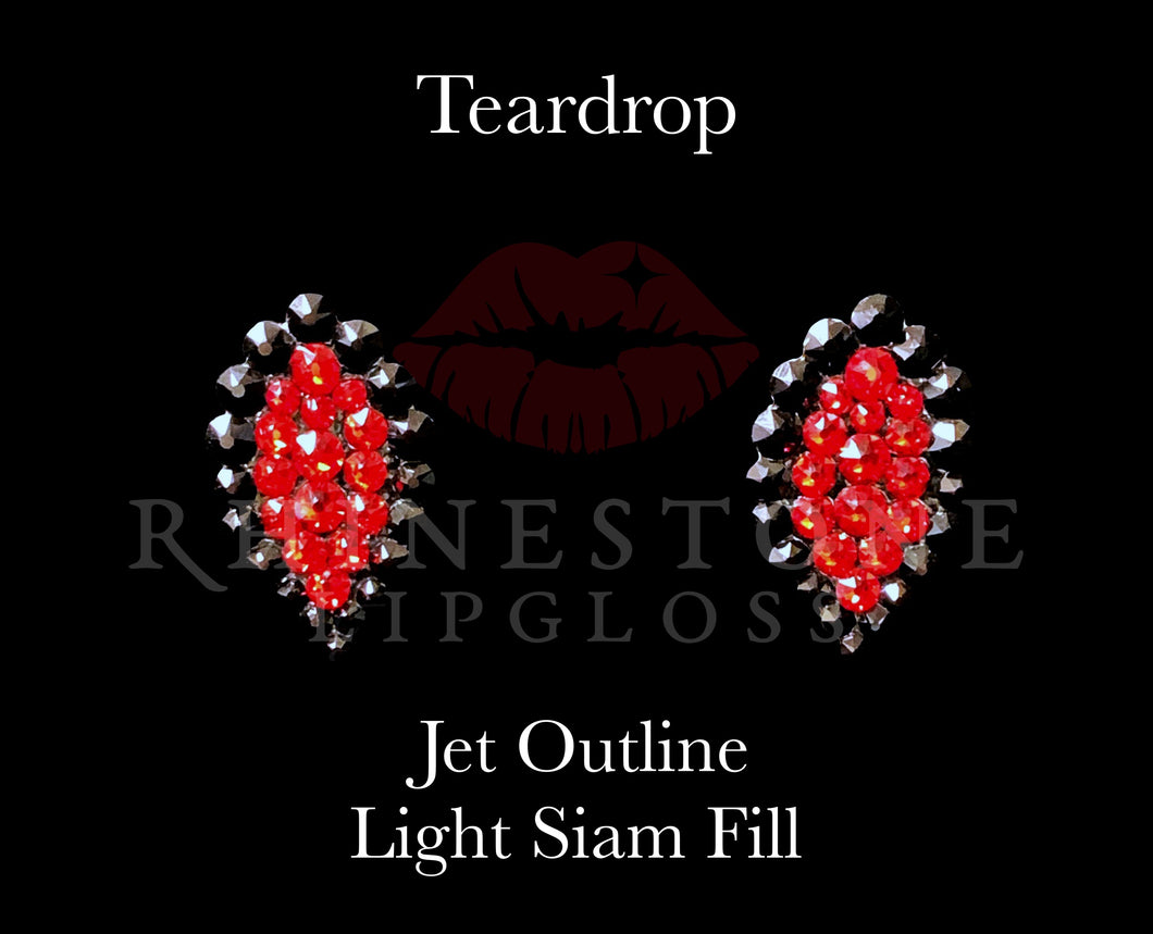 Teardrop Jet Outline Lt. Siam Fill