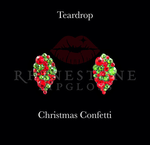 1) Teardrop Christmas Confetti