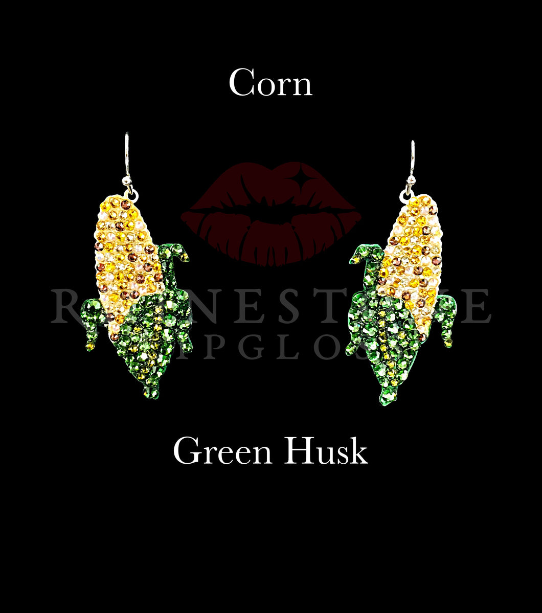 Corn Cobs - Tri-Color Corn, Green Leaves