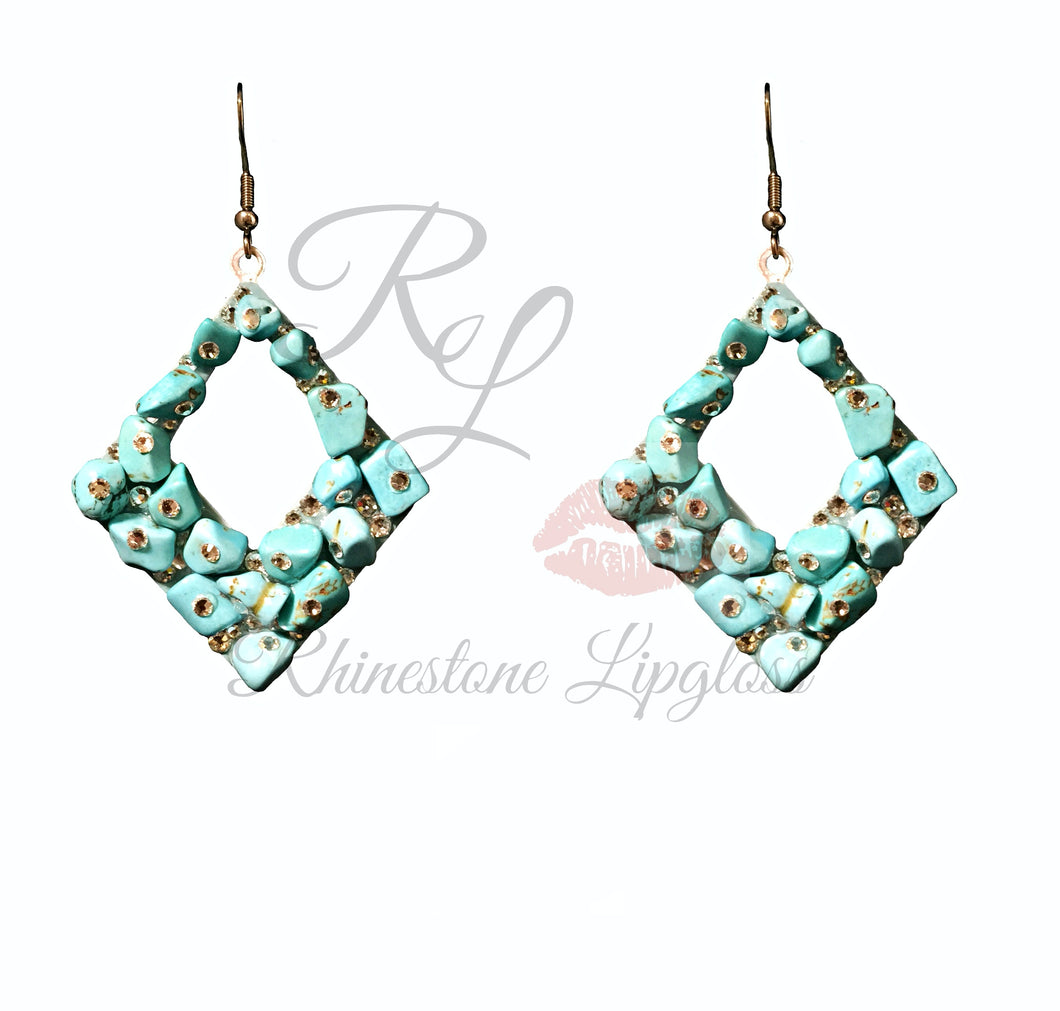 Deal Me Diamonds Exclusive Natural Turquoise/Clear