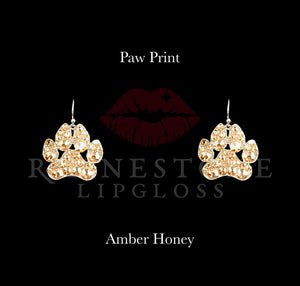 Paw Print Dangle Amber Honey