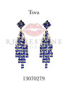 Tova Bar Chandelier Exclusive Confetti Majestic Blue and Metallic Chrome